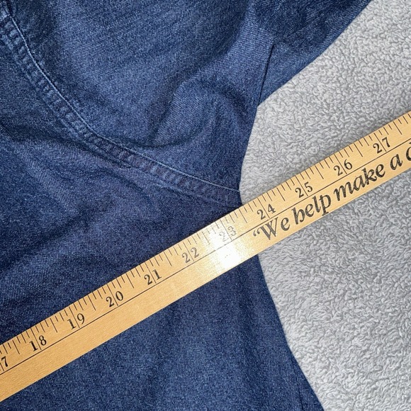 Vintage Columbia Denim Patch Shooting Hunting Button Up Mens M Embroidered‎ Buck - Picture 9 of 9